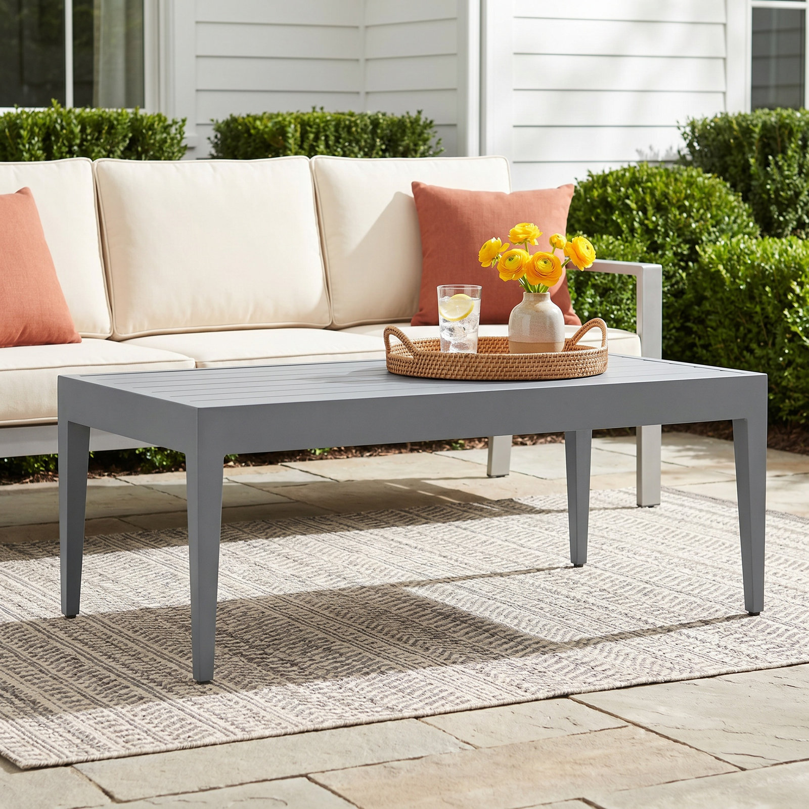 Whitman Outdoor Coffee Table, Blue