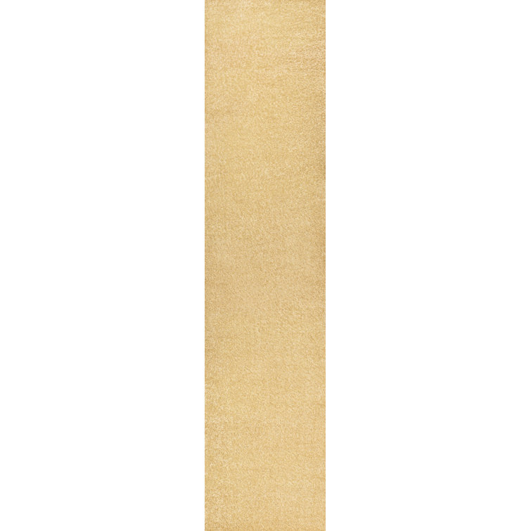 Asako Solid Low-Pile Mustard Rug