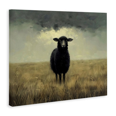 «Black Sheep in Field Field», conception par Arlington Prints