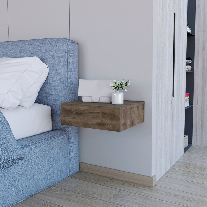 Table de chevet Demarcos, Brun foncé