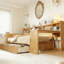 Lit de jour double en bois avec tablettes de rangement, lit multifonctionnel avec lit gigogne simple et bureau-1554009157