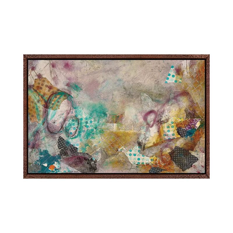 Bits And Pieces by Deb Chaney - Print on Canvas, 66.04 cm H x 45.72 cm W, Classic Brown Wood Framed