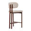 Upholstered Bar Stool with Iron Frame-307419546