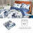 Lunaria Navy Blue Watercolor Duvet Cover Set, 100% Cotton, Soft, Airy & Perfect for Relaxed Bedrooms-61960017