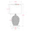 Lampe de table en céramique et ivoire Marie, H 27,25 po x l 15,83 po x P 15,89 po Marie