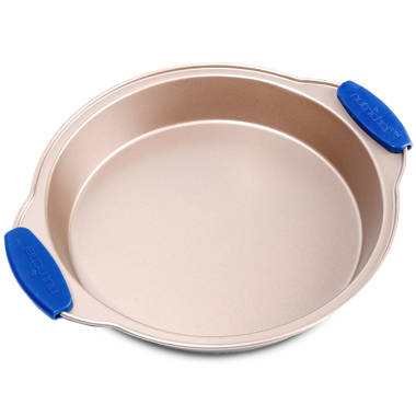 NutriChef Non-Stick Loaf Pan - Deluxe Nonstick Blue Coating Inside and  Outside with Red Silicone Handles