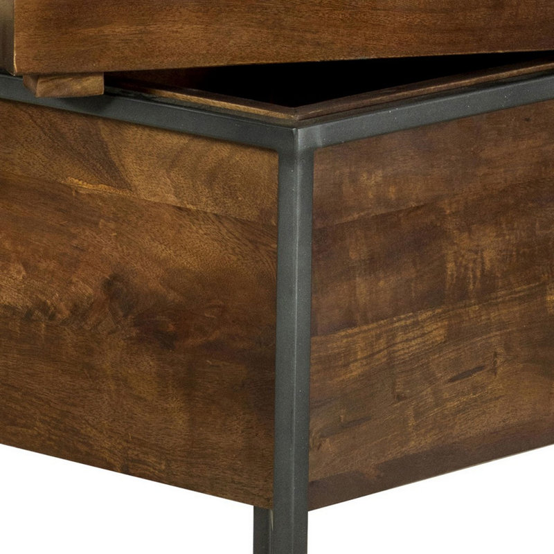 Solid Wood Tray Top End Table