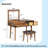 43.3" Classic Wood Makeup Vanity Set With Flip-Top Mirror And Stool, Dressing Table With Three Drawers And Storage Space, -1659778945