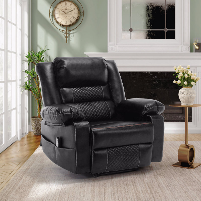 Fauteuil inclinable de massage manuel en cuir respirant