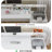 L-Shaped Computer Desk with Power Outlet-904445198