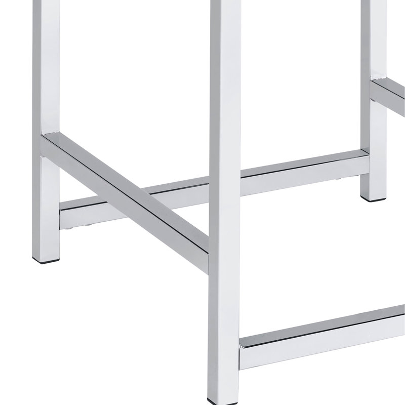 Élégant tabouret de coiffeuse carré gris foncé avec rembourrage en mousse et rembourrage en mousse