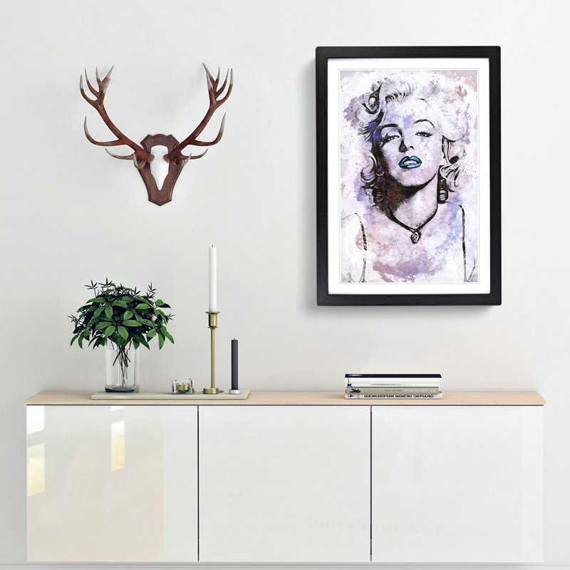 Marilyn Monroe in Abstract - Framed Print, Black, 91cm H x 60cm W x 2cm D