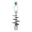 Lampe de table en agate bleue et blanche 15 x 29,5 po avec base en marbre-1955562441