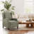 Kars Nail-head Upholstered Push Back Recliner With Storage Pocket-1004419361