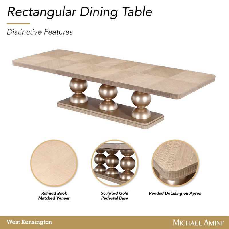 West Kensington Rectangular Dining Table, Medium Yellow Wood