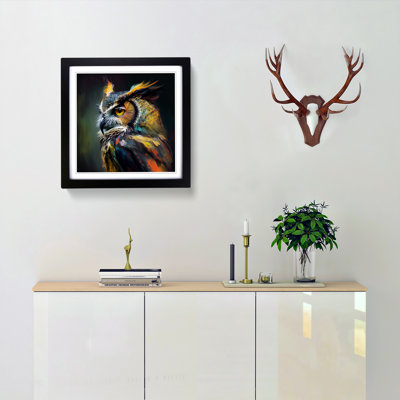 Owl Gestural Art - Framed Print