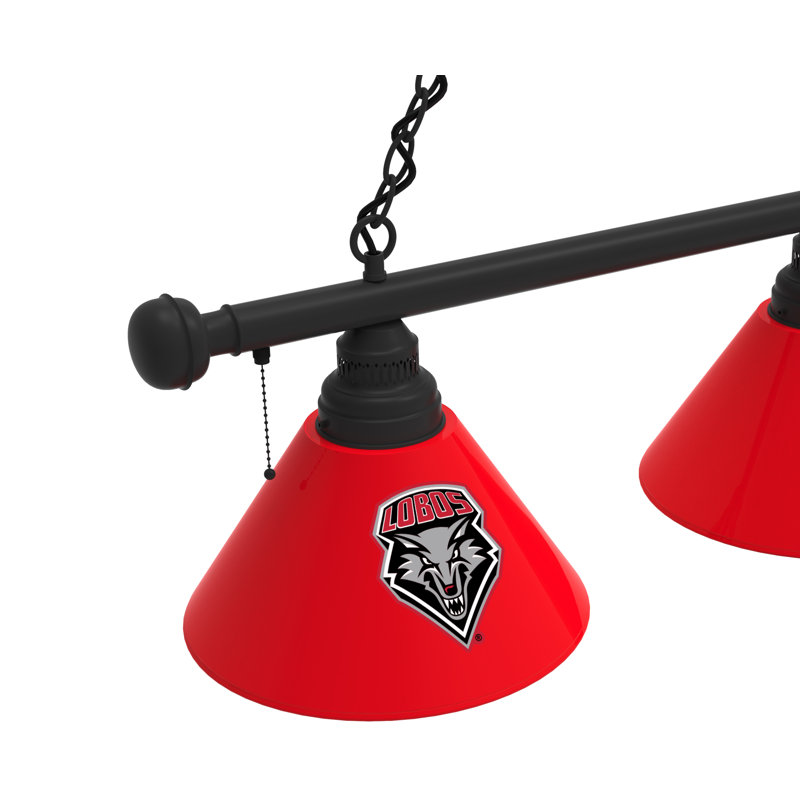 3 - Light Pool Table Lights Pendant, Black, New Mexico Lobos