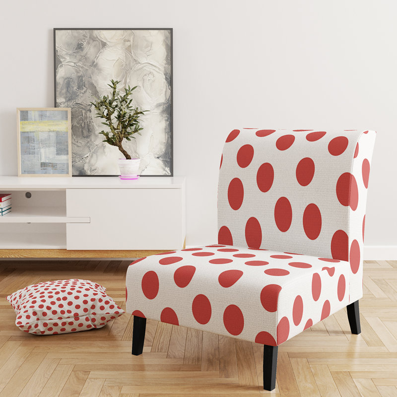 Hokku Designs Red & Cream Abstract Do...