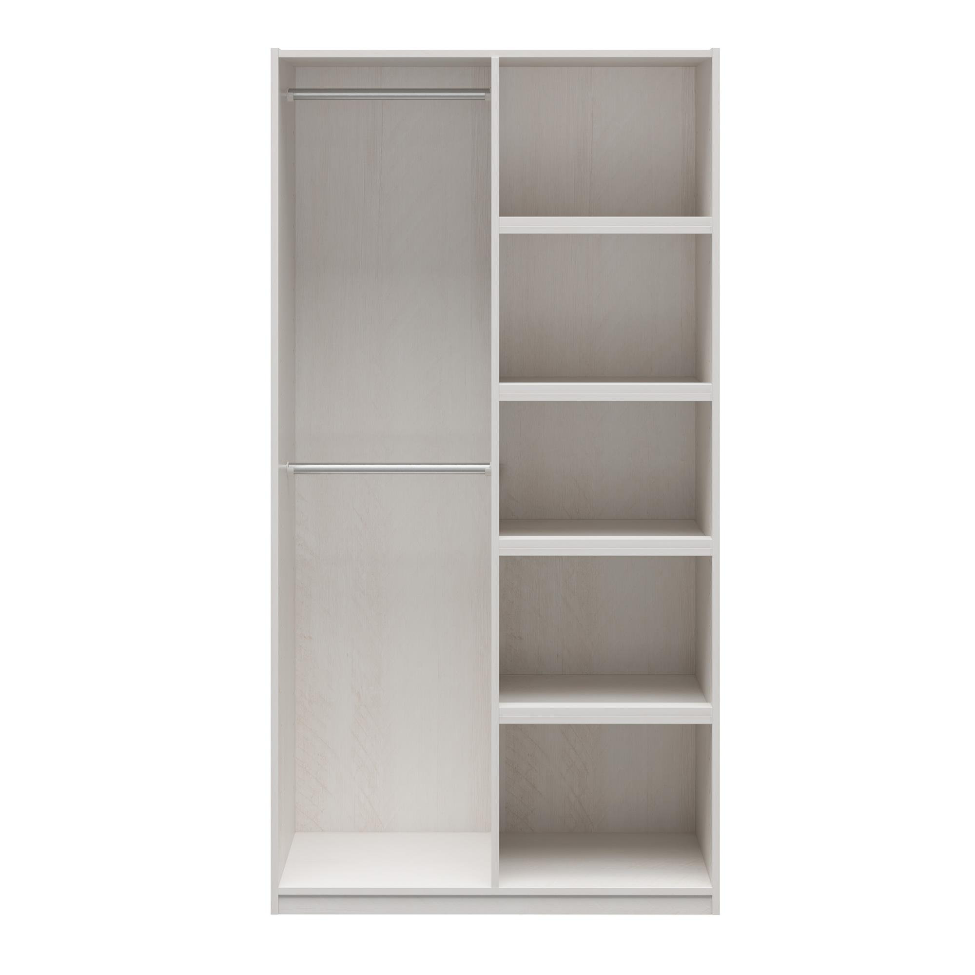 Ebern Designs Barbarella Modular Extra Wide Wardrobe With Open Shelves