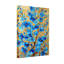 Plantes et fleurs fleurs bleues sur fond doré-1121790099