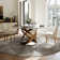 Suzzie Modern Round Dining Table, Sintered Stone Tabletop with Lazy Susan, Carbon Steel Base Pre-Assembly