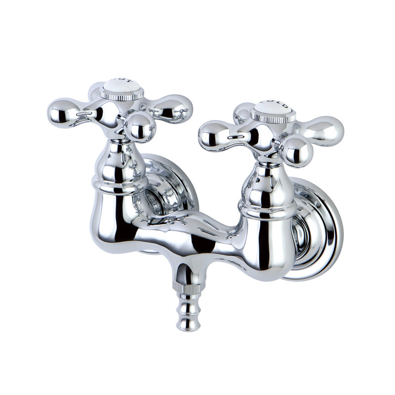Robinet de baignoire mural 2 trous Kingston, Chrome poli