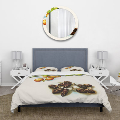 Ensemble de housse de couette Farmhouse Vintage Fruits IV - microfibre de polyester