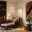 151.97 H cm Polished and Bronzed Column Floor Lamp