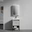 Ensemble de meuble-lavabo autoportant de 20 pouces avec tablette ouverte et lavabo sur comptoir, meuble-lavabo en bois avec lavabo en acrylique-2019433957