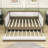 Full Size Upholstered Daybed with Twin Size Trundle, Wood Frame