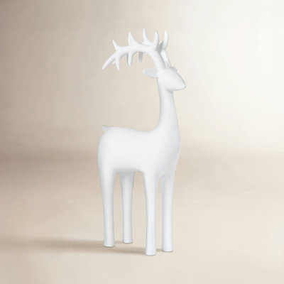 Small White Deer Figurine