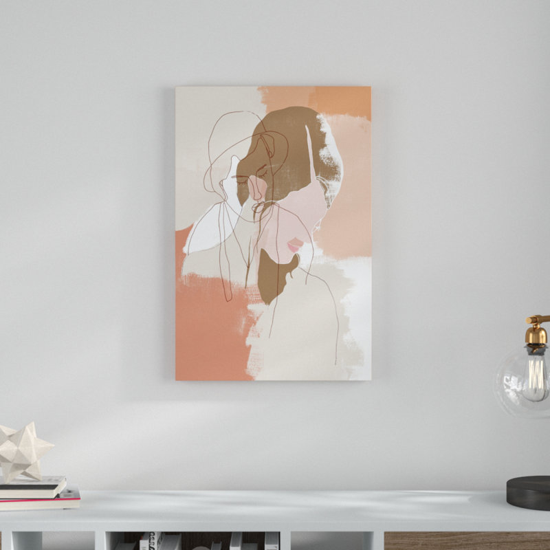 'Painted Shape Portraits I' by June Erica Vess - Painting Print, 76cm H x 51cm W, Wrapped Canvas