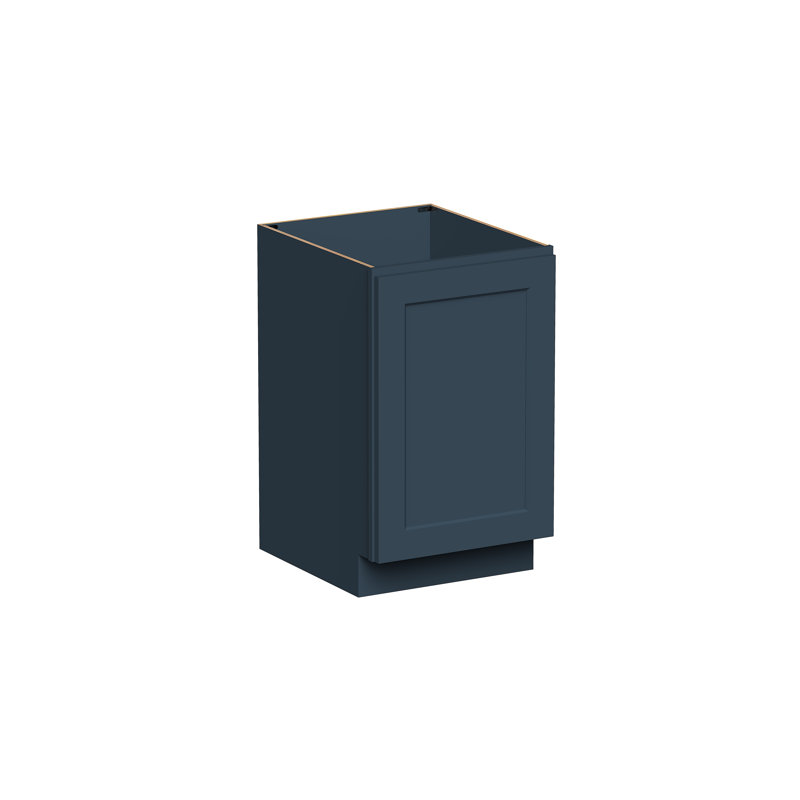 Armoire de base à porte simple pleine hauteur de style Shaker de DL Cabinetry (prête à assembler) l 21 po x H 34,5 po x P 24 po - Cyber gris