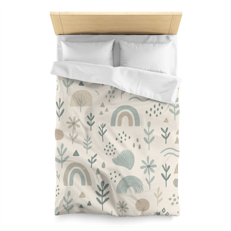Duvet Covers Polyester Duvet Cover, Twin Duvet Cover, White/Gray