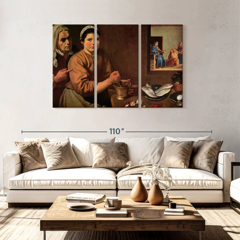 Christ dans la maison de Marie-Marthe, H 48 po x l 74 po