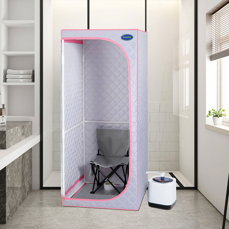 Fulocseny 1 - Person Traditional Steam Sauna with Remote Control, Gray