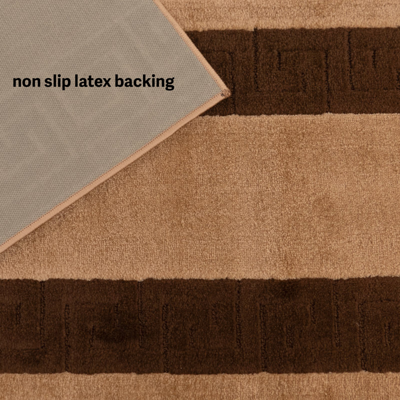 Tapis antidérapants à poils longs beige sur mesure, Tapis de couloir 3 pi x 7 pi