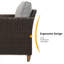 Umeh Melbourne Patio Wicker Chair with Removable Cushions