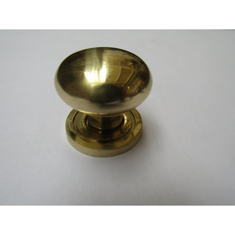 Fee 40mm Diameter Round Knob, Polished Brass