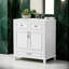 Meuble-lavabo de salle de bain avec lavabo en céramique - Structure en bois massif, portes à fermeture en douceur, assemblage facile?-658407979-658407974