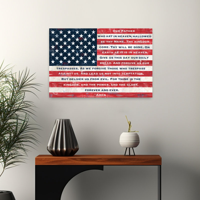 Our Our Flag, art contemporain, H 16 po x l 24 po