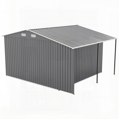 Extra Large Metal Outdoor Storage Shed With Lockable Doors And Windows, Ideal For Garden, Backyard, And Patio Utility