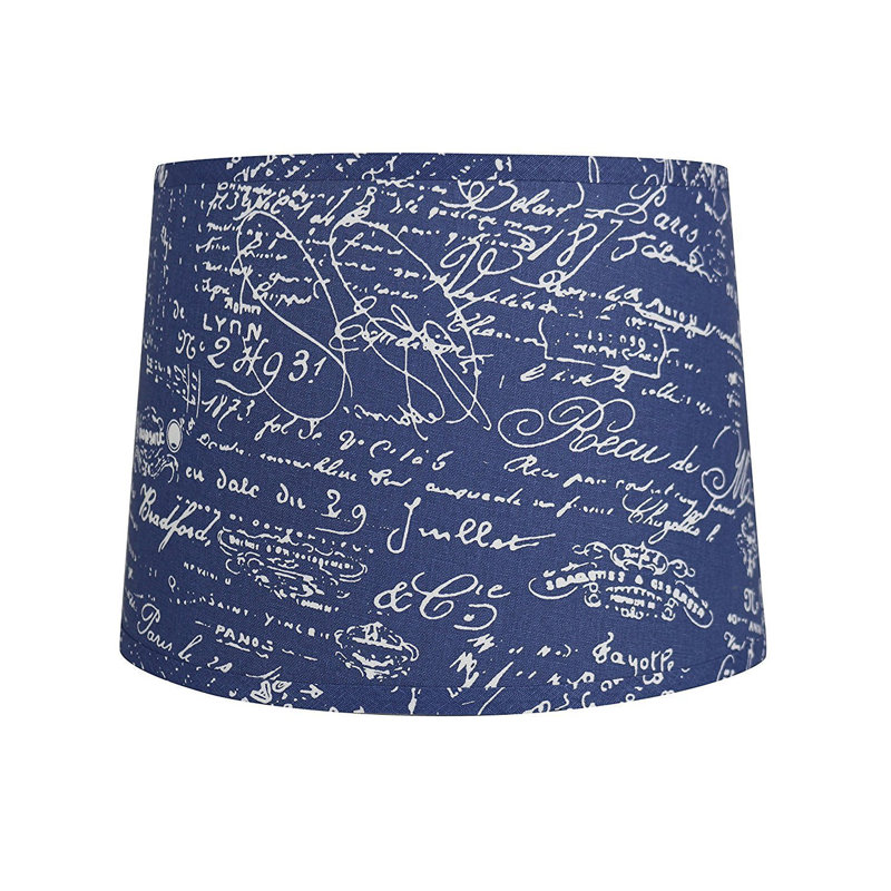 Linen Drum Lamp Shade, 8.5" H x 12" W x 12" D