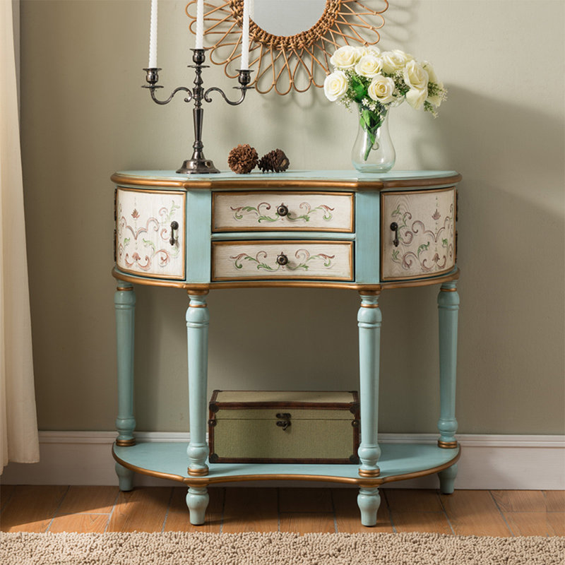 American semi-circular storage arch accent cabinet