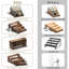 Ensemble de 2 grands présentoirs en bois à plusieurs niveaux pour les événements des vendeurs, un présentoir de parfum empilable pour hommes et femmes, un présentoir à dessert en forme de petit gâteau en bois, un présentoir de table à dessert en bois, des risers pour la fête