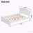 Full Size Wood Platform Bed With Headboard, White