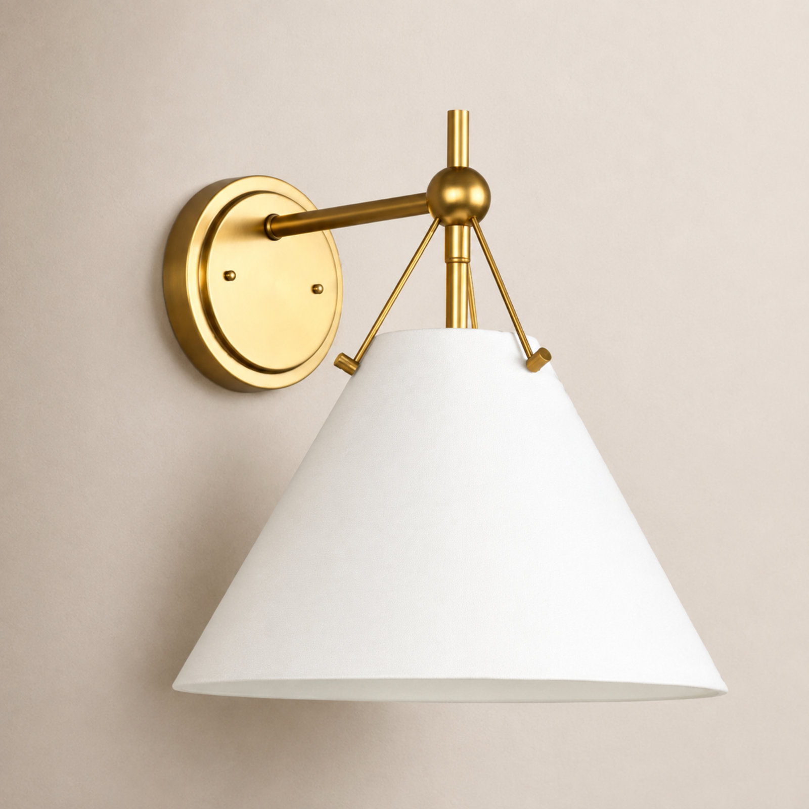 Rome Single Light Armed Sconce, White