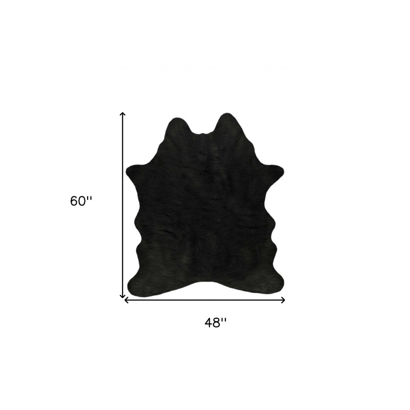 Tapis noir Coderro, Nouveauté 5 pi x 4 pi 3 po
