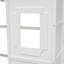 Lit mezzanine simple avec échelle - blanc-1431552147