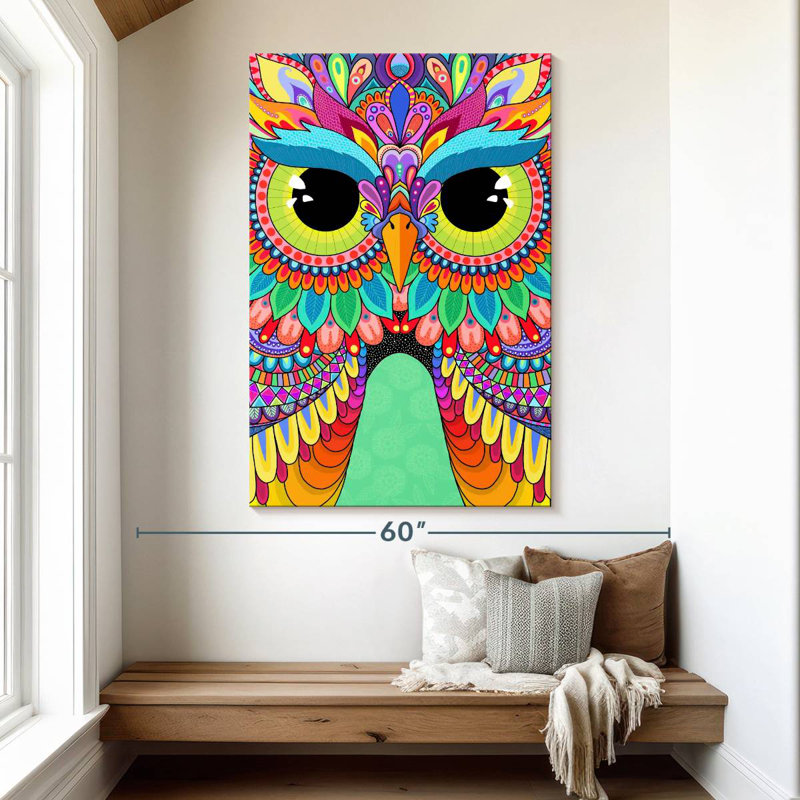Brampt Rainbow Hoot, 51" H x 34" W